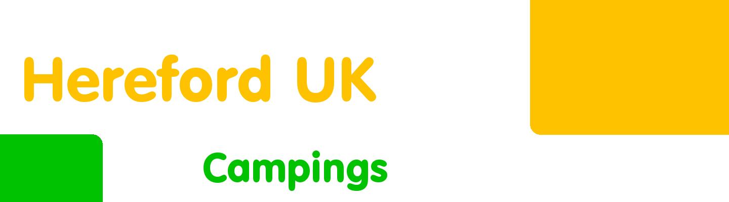 Best campings in Hereford UK - Rating & Reviews